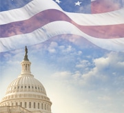 U.S. Capitol and flag
