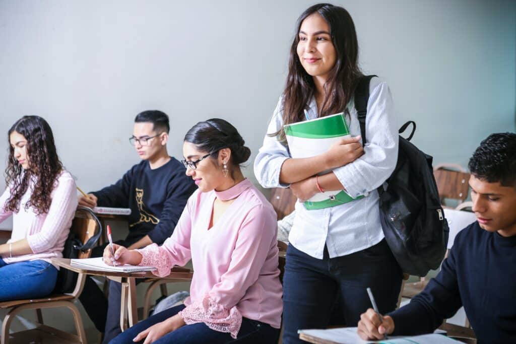 Students in a classroom